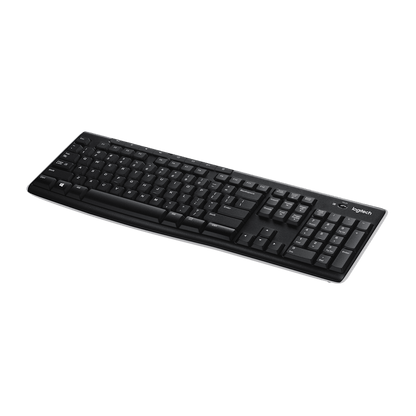 Teclado Logitech K270 vista en ángulo