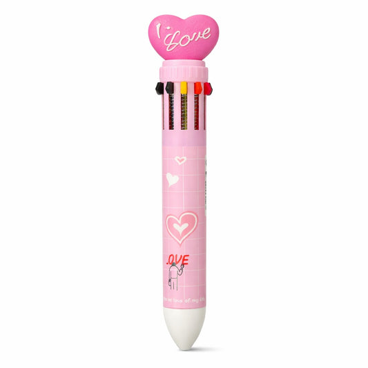 Lapicero Multicolor 10 Colores de Corazon