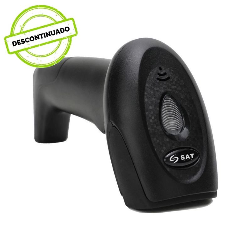 Lector de códigos de barras inalámbrico SAT AI402W BT ID OCR negro con base