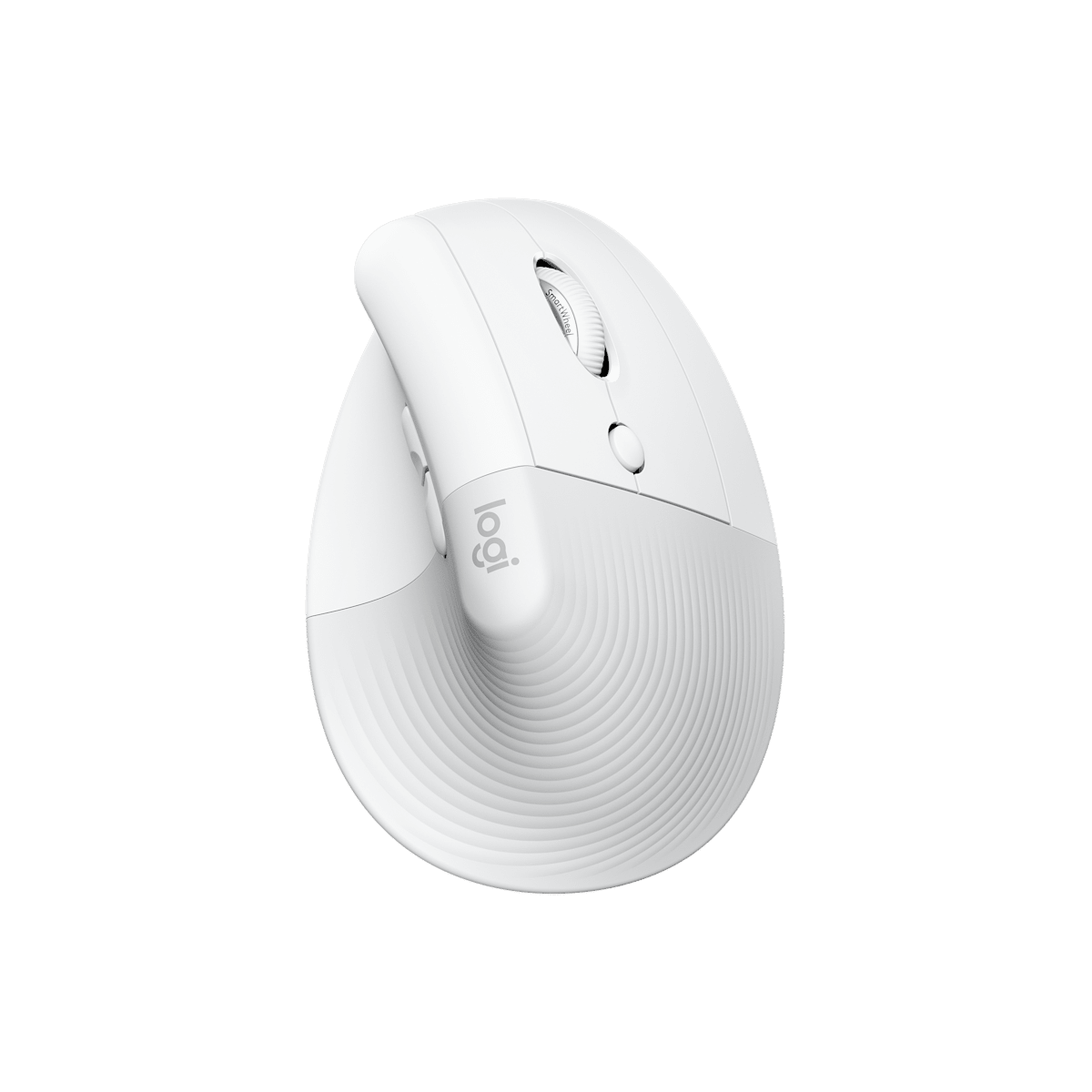 Mouse vertical Logitech Lift blanco vista superior
