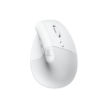 Mouse vertical Logitech Lift blanco vista superior