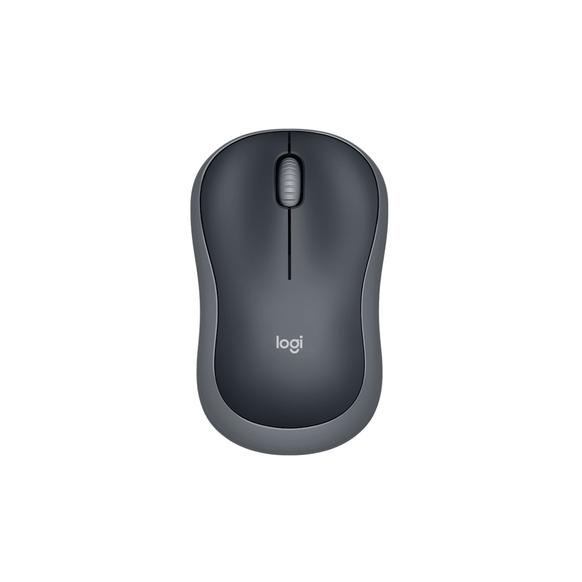 Mouse inalámbrico Logitech M185 gris vista superior
