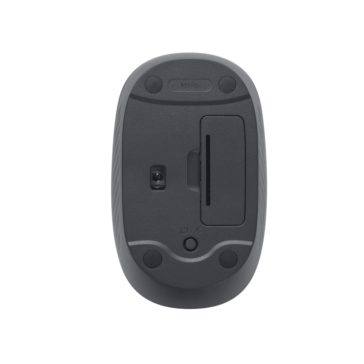 Mouse Logitech M196 grafito vista inferior