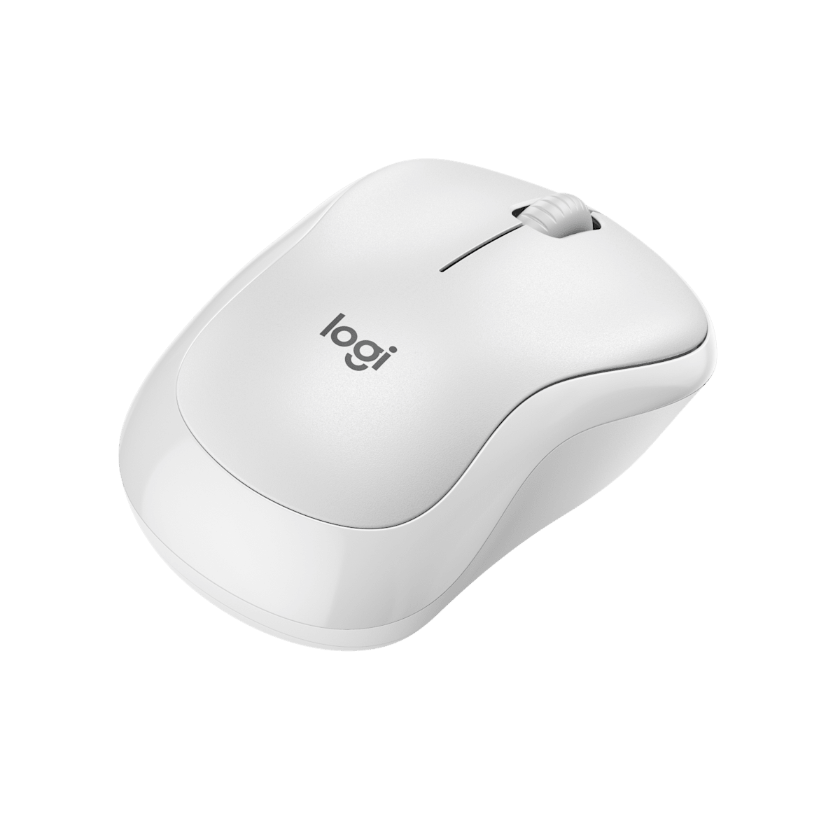 Mouse Logitech M240 Silent blanco vista en ángulo