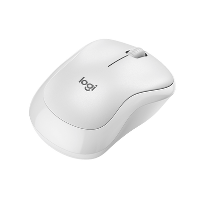 Mouse Logitech M240 Silent blanco vista en ángulo