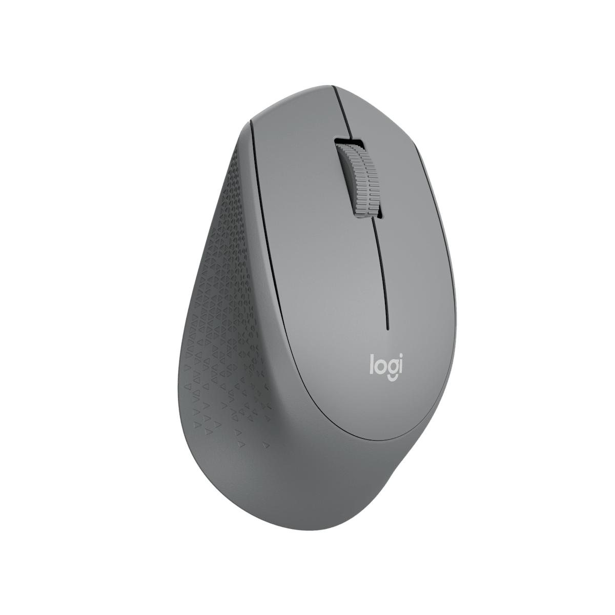 Mouse Logitech M280 gris vista en ángulo