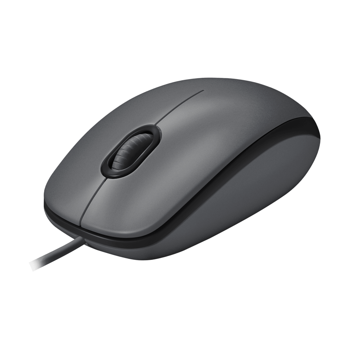 Mouse Logitech M90 negro en ángulo