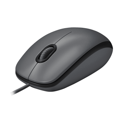 Mouse Logitech M90 negro en ángulo
