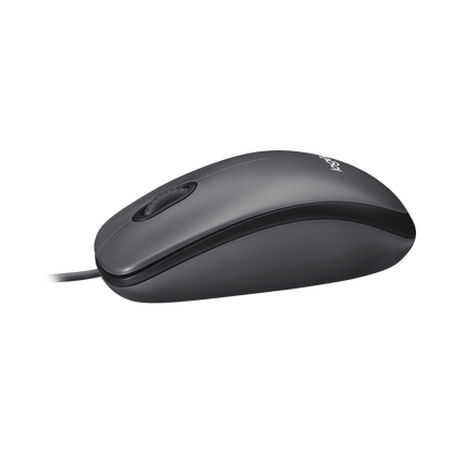 Mouse Logitech M90 negro con cable