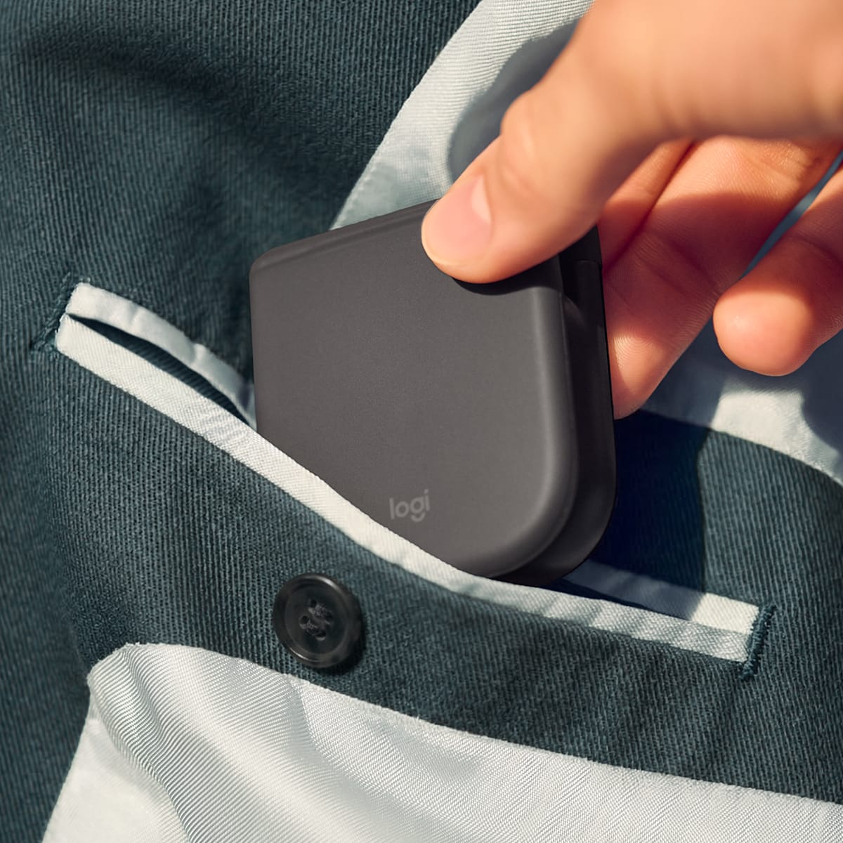 Mouse Logitech Mobi Fold grafito plegado