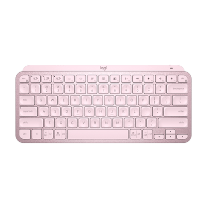 Teclado Logitech MX Keys Mini rosado vista superior