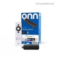 Original onn Google TV Dispositivo de Transmisión HD Completo, 2K FHD, Wi-Fi Rápido, Audio Dolby, Control por Voz Google TV
