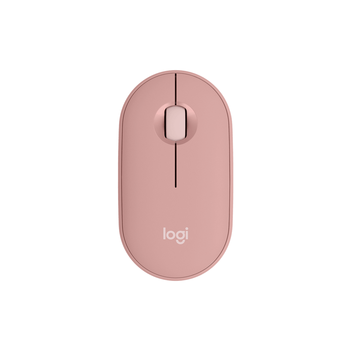 Logitech Pebble Mouse 2 M350s rosado vista superior