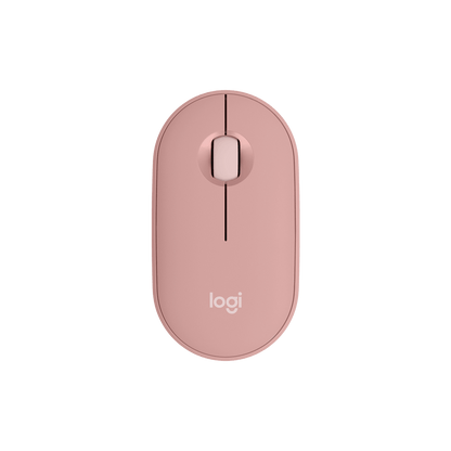 Logitech Pebble Mouse 2 M350s rosado vista superior