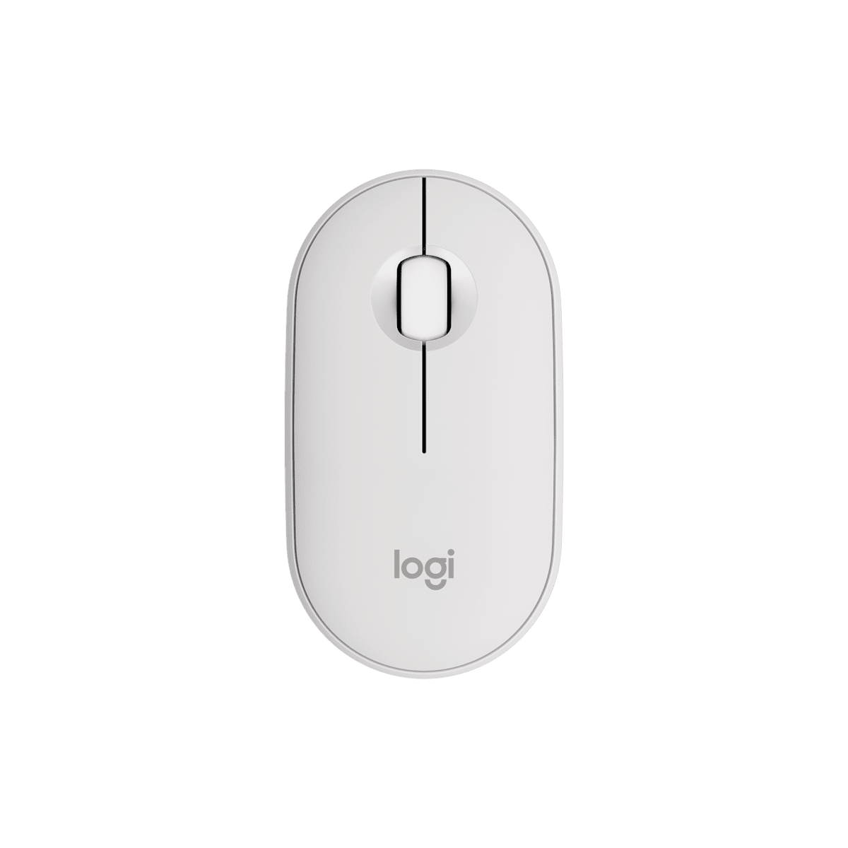 Logitech Pebble Mouse 2 M350s blanco vista superior
