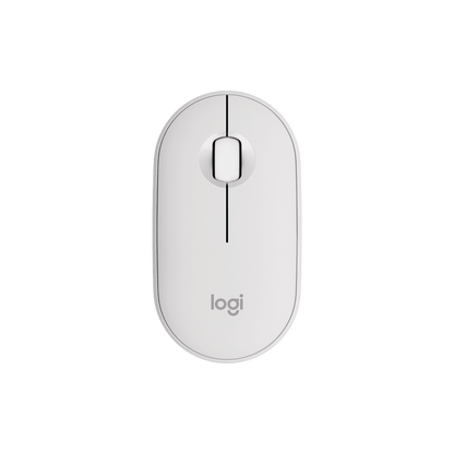 Logitech Pebble Mouse 2 M350s blanco vista superior