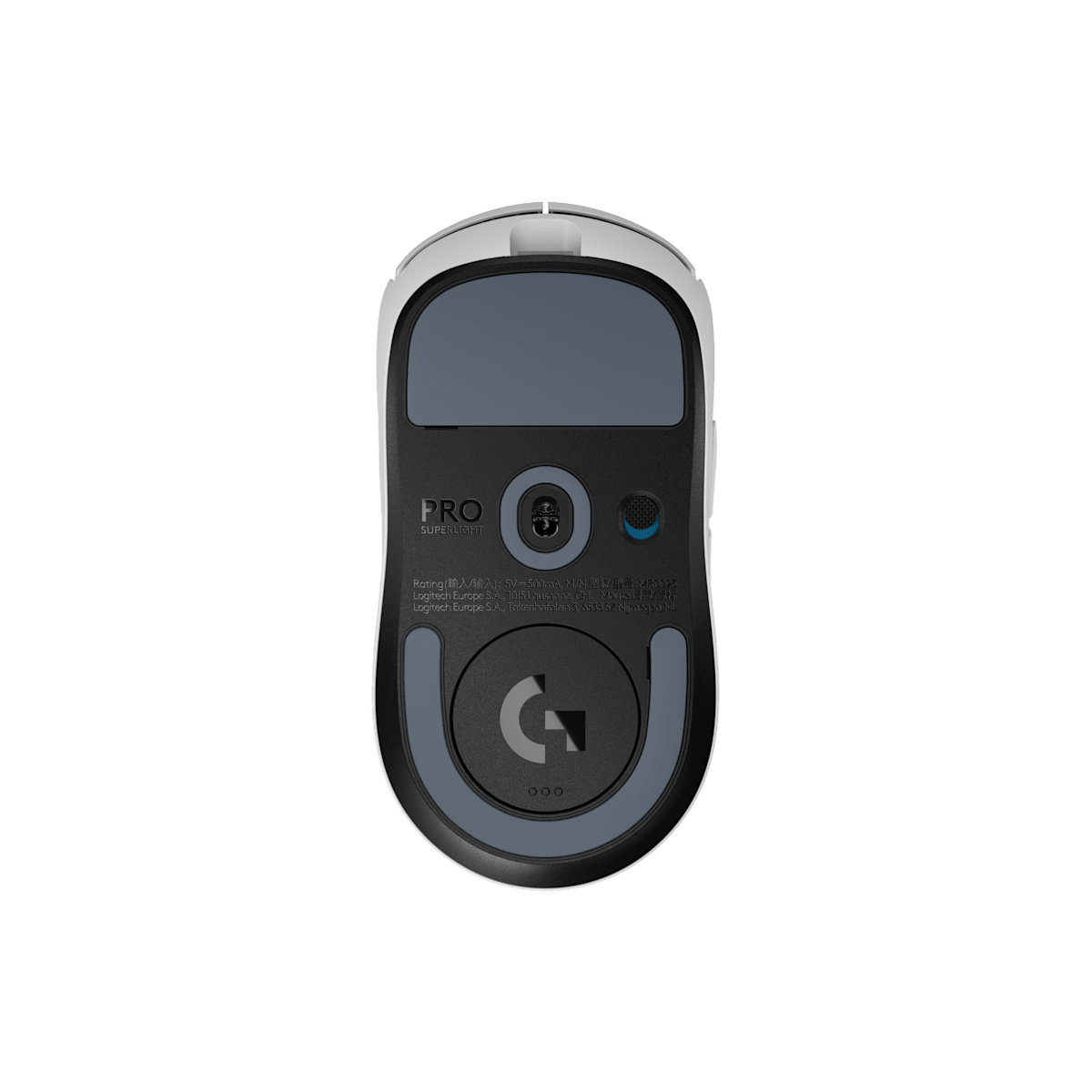Mouse Logitech G PRO X Superlight 2 blanco vista inferior