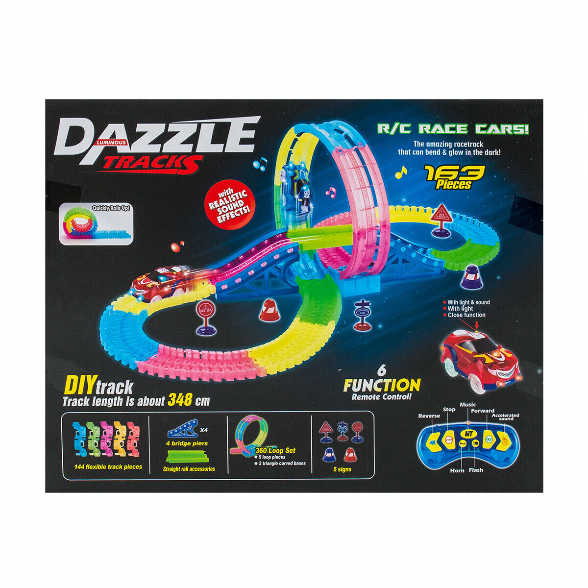 Pista Neon De 163 Piezas
