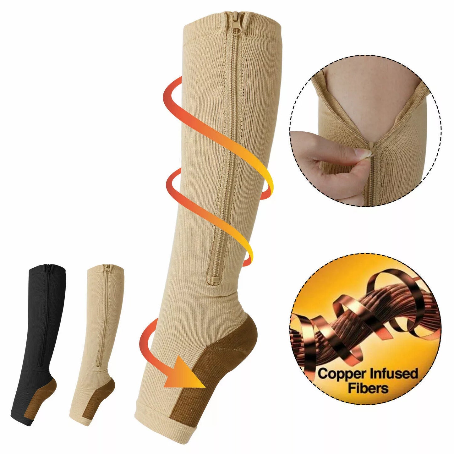 Medias De Compresión Zip Sox