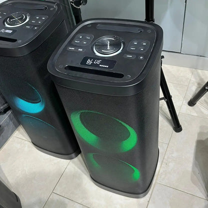 Torre de Sonido Sofistek SK-619 Parlante 2x8" con Micrófono Inalámbrico