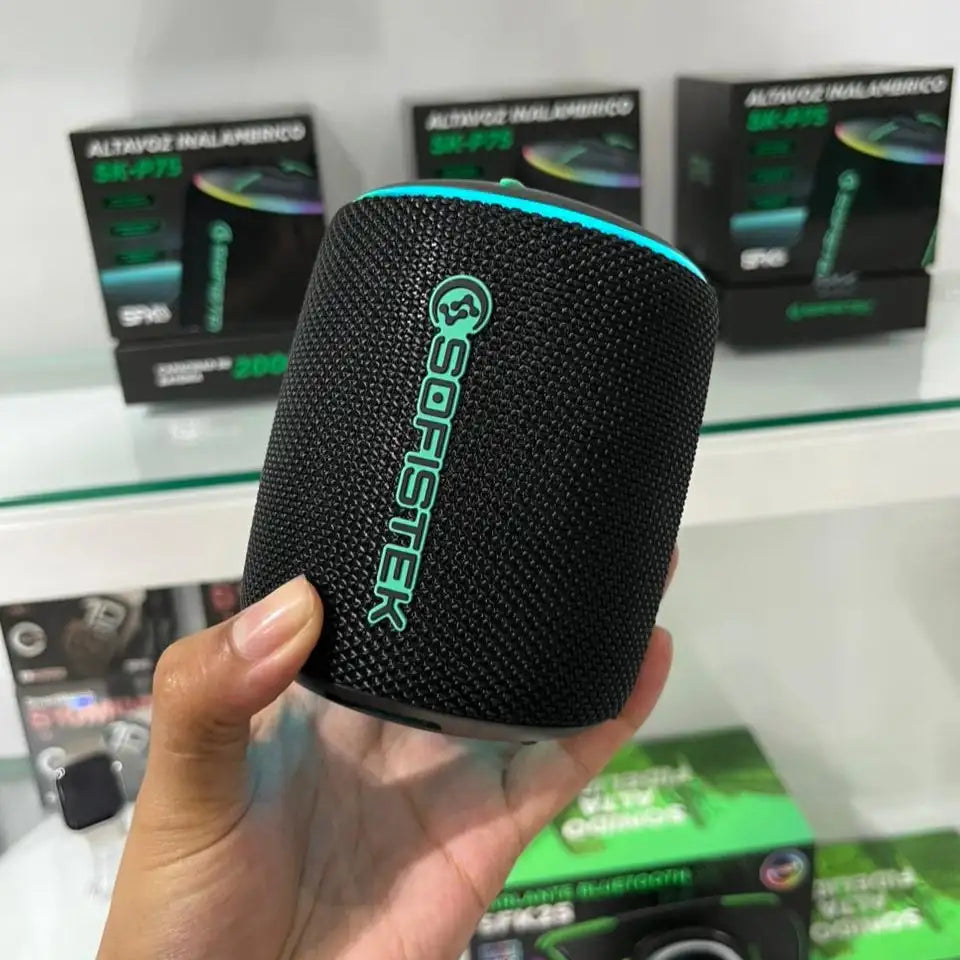 Parlante Portátil Sofistek SK-P75 10W Bluetooth IPX5 Luces RGB
