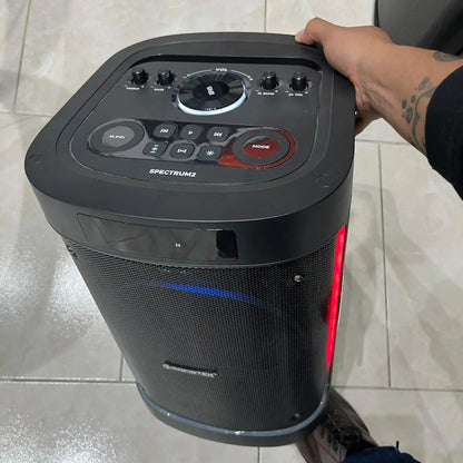 Parlante Sofistek Spectrum 80W con Micrófono Inalámbrico y Luces RGB