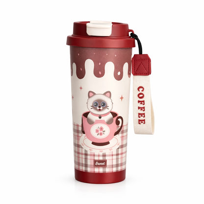 Vaso Térmico Coffee Cup Sweet Con Pitillo