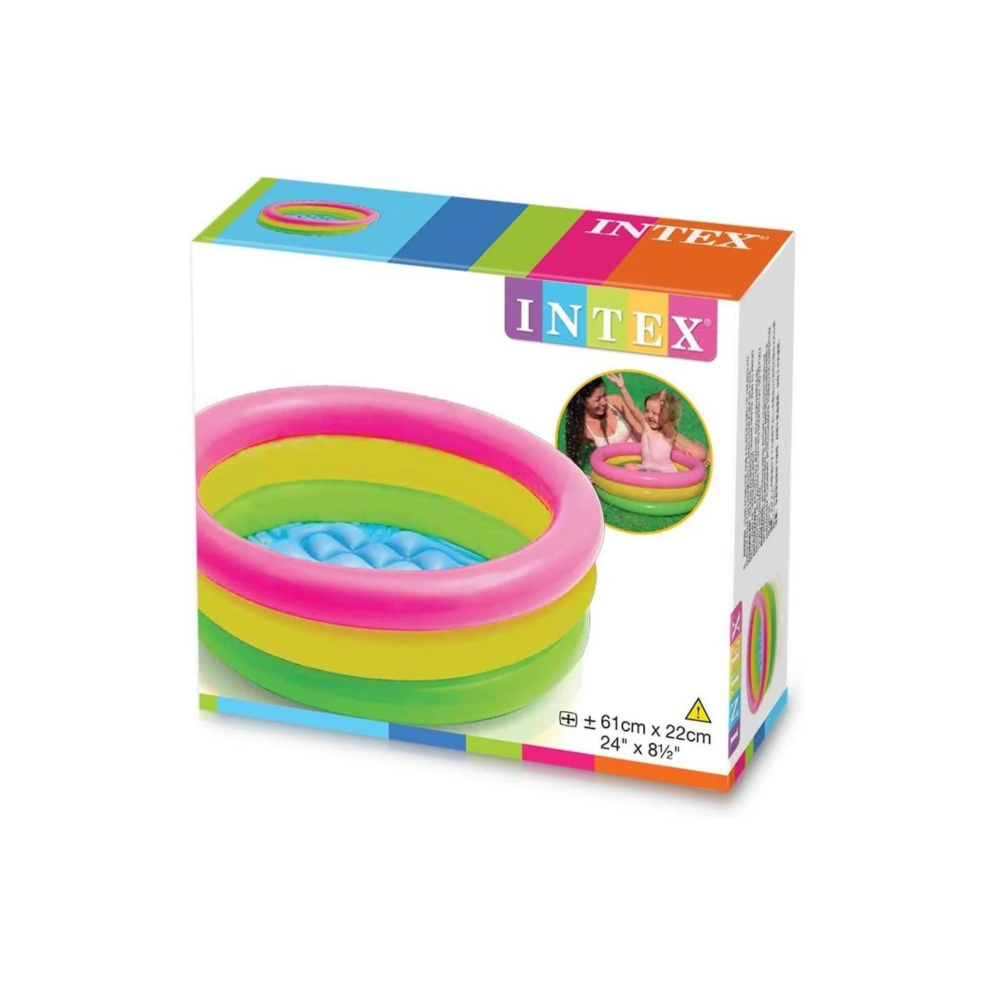 Piscina Inflable Arcoiris Para Bebes 61 CM