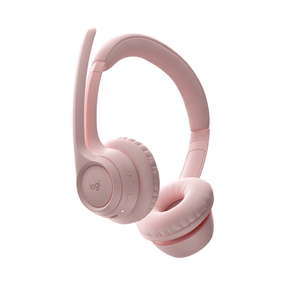 Diadema Logitech Zone 300 rosada detalle