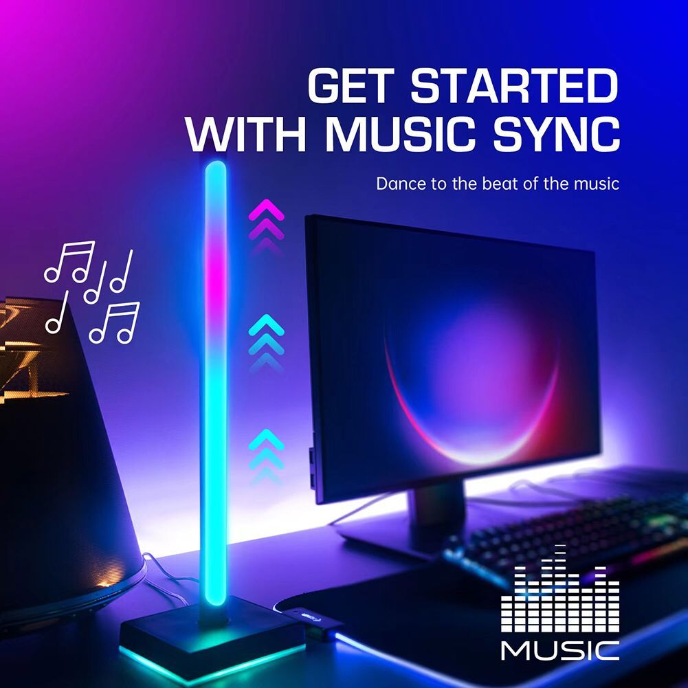 Audio-Rhythmic RGB LED Light Bars With Remote Control