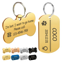 Placas De Identificacion Personalizadas Para Mascotas En Acero