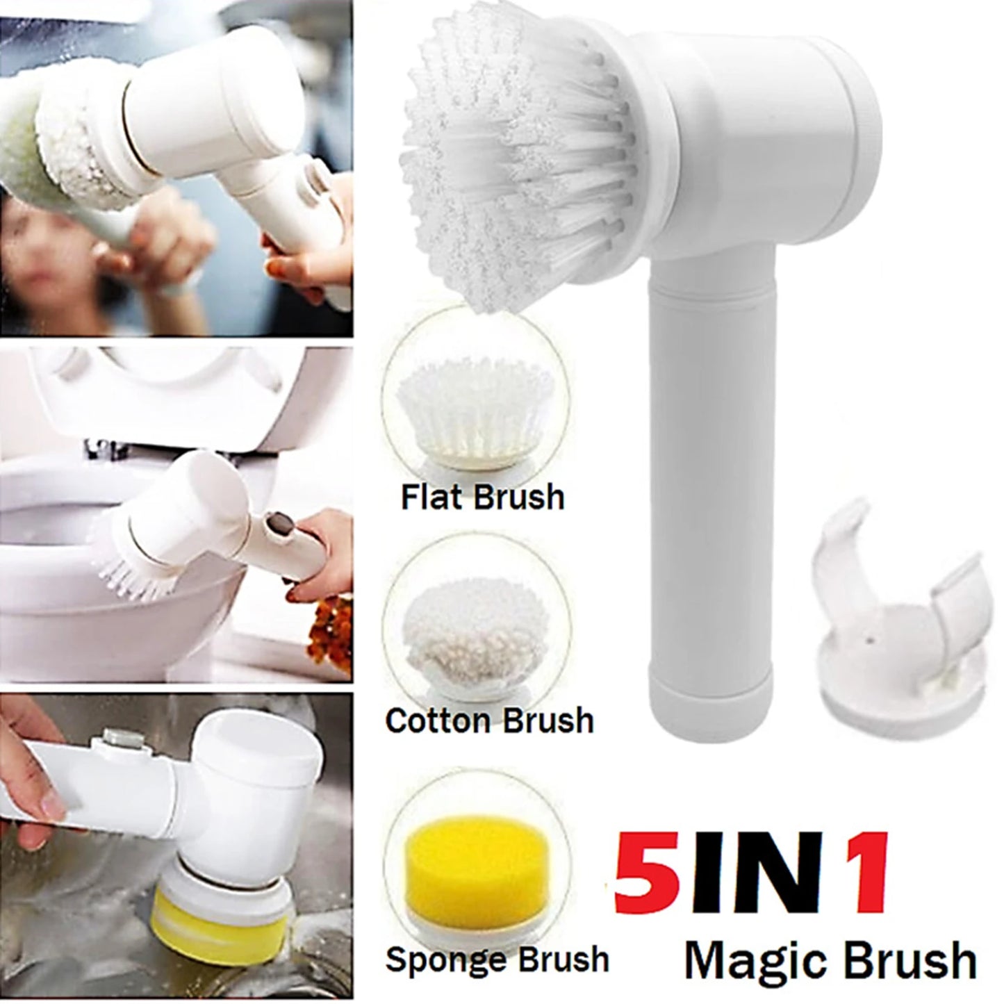 Cepillo De Limpieza Eléctrico 5 En 1 Magic Brush + Envío Gratis 
