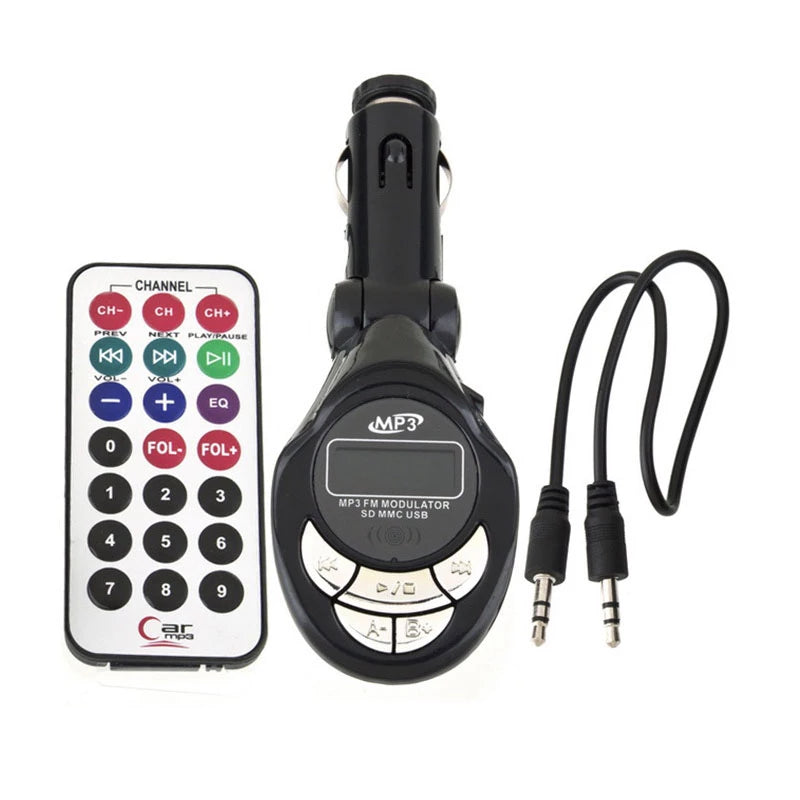 Modulador Para Carro 6 En 1 Transmisor Usb Sd Mp3 Fm+ Control