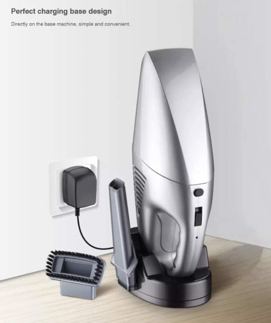 Cordless vacuum cleaner for furniture or car rechargeable